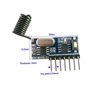 Module émetteur-récepteur sans fil 433 MHz à large plage de tension, décodage, sortie 4 canaux pour télécommande 433,92 MHz