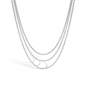 Collar de Perlas de Varias Capas con Diseño Elegante y Sencillo Dylam, Chapado en Rodio sobre Plata S925, para Mujer, Accesorios de Vestir - Product Image 1