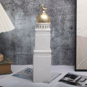 Décoration du Ramadan 2026 Artisanat en résine Décoration islamique pour la maison Modèle de phare de bureau avec lumière chaude pour créer une ambiance spirituelle - Product Image 2
