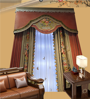 Polyester coton soie velours velours ignifuge canapé rideau drapé tapisserie d'ameublement jacquard rideau tissu 200-500GSM