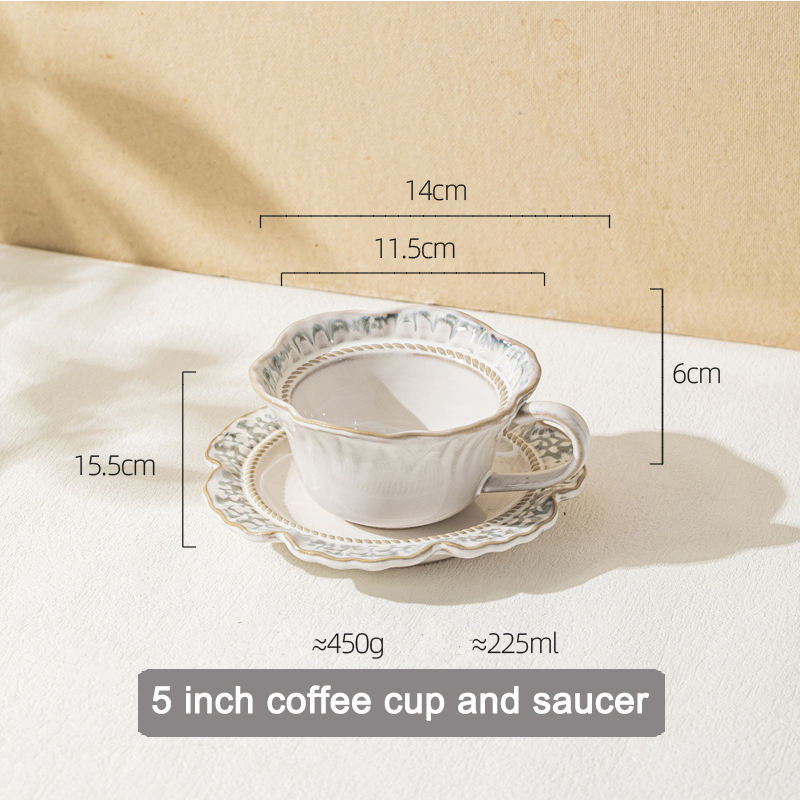 5 inch coffee cup and saucer