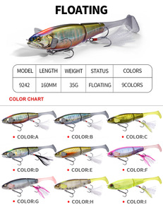 Señuelo de pesca flotante rígido de 160 mm y 35 g con cola suave extraíble de dos partes. - Product Image 4