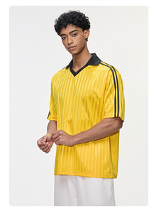 เสื้อฟุตบอลทรงโอเวอร์ไซส์สไตล์เรโทร Blokecore ยูนิเซ็กส์ ย้อน<span class=keywords><strong>ยุค</strong></span><span class=keywords><strong>ยุค</strong></span> <span class=keywords><strong>90</strong></span> ระบายอากาศได้ดี ลายทาง เสื้อฟุตบอลแนวสตรีทแวร์ Y2K เสื้อกีฬา - Product Image 5