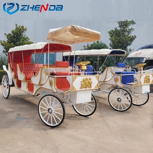 Horse carriage Electric horseless carriage White 3 Rows Sightseeing Horse Carriage Factory Sale - Product Image 2