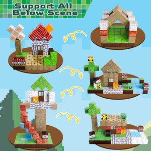 100 pièces Cubes de construction magnétiques ensemble Puzzle Construction bloc magnétique bricolage Cubes en plastique 3d modèle décompression jouet pour enfants - Product Image 3
