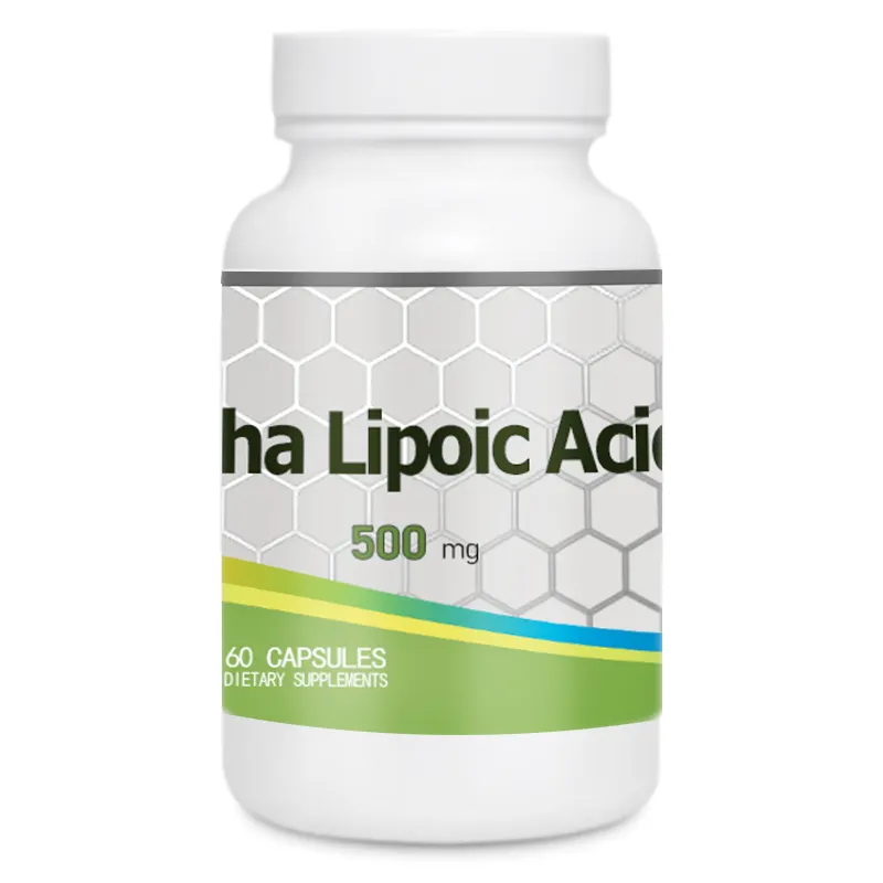 Ala-alpha-cápsulas de ácido lipoico, 99% mg por servicio, 600