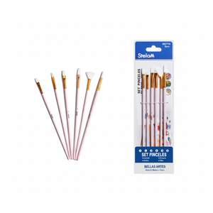 Set di 3 Pennelli per Bambini Peiyong, Pennelli Piatti per Pittura a Olio e Acquerello con Manici Neri per Attività Artistiche - Product Image 2