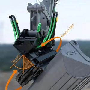 रोटोटिल्ट हाइड्रोलिक त्वरित हिच टिल्ट्रोटोलेटर 360 डिग्री रोटेशन <span class=keywords><strong>45</strong></span> डिग्री झुकाव 220 निर्माण के लिए बार दबाव - Product Image 5