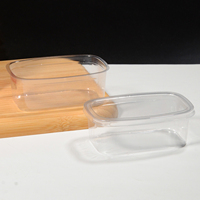 Boîte à tiramisu en plastique transparent, qualité alimentaire, jetable, rectangulaire, avec couvercle, pour tiramisu, gâteau, mousse, dessert