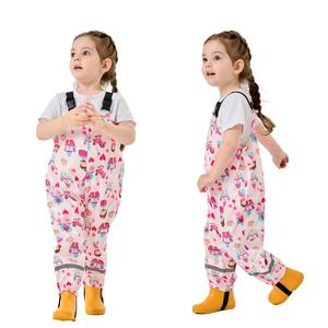 سراويل مطر للأطفال الصغار مقاومة للماء ملابس مطر عاكسة خفيفة الوزن للأولاد والبنات - Product Image 4