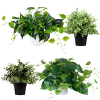 Plantes artificielles en pot LY, mini-plantes artificielles, plantes en plastique pour la maison, le bureau, la salle de bain, décoration verte