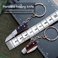 Vente flash : Ensemble de couteaux pliants miniatures portables, lame tranchante, outil porte-clés pour une utilisation en extérieur, déballage, livraison express