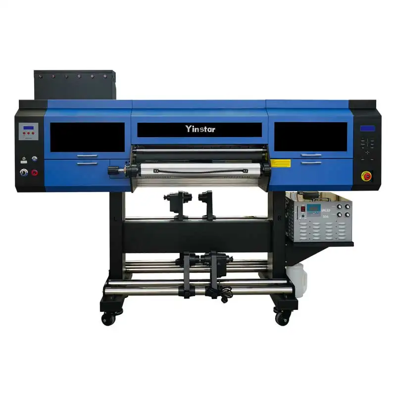 2024 Yinstar New Model Uv Dtf All In One Factory Direct Sale 60cm Roll To Roll Uv Dtf Printer 4 I3200u1 Head