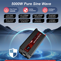 Convertisseur de puissance Tianmo 5000 Watt DC 12V vers AC 110V 120V Onduleur à onde sinusoïdale pure pour le camping Hors réseau Système d'onduleur solaire