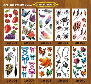 Tatuaje de diseño personalizado, adhesivo temporal no tóxico, impermeable, <span class=keywords><strong>3D</strong></span>, diseño corporal - Product Image 2