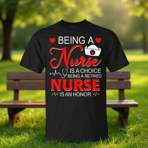 Camiseta de enfermera retirada Honor Nursing, negra, unisex para adultos, 100% algodón - Product Image 3