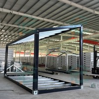 Maison préfabriquée en conteneur à toit incliné, maison modulaire portable à assemblage rapide pour le logement ou le bureau