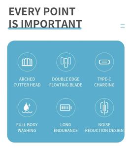 Tondeuse électrique rechargeable USB 2 en 1 pour le <span class=keywords><strong>nez</strong></span> et les oreilles pour hommes/femmes, tondeuse à sourcils, épilation du visage - Product Image 5