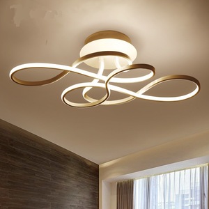 Modern Minimalist Style Intelligent Dimming <b>Remote</b> <b>Control</b> AC Aluminum Led Acrylic <b>Ceiling</b> <b>Light</b> Living Room Fixture - Product Image 1