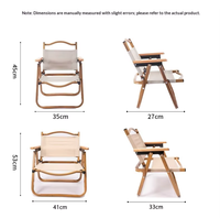 Chaise de camping et de plage pliable moderne en bois imperméable avec accoudoirs, portable, logo personnalisé