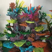 Coral Artificial de Alta Simulación, Coral Realista Hecho a Mano, FRP, Varios Diseños y Producción de Decoración para Acuarios