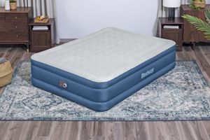 Matelas <span class=keywords><strong>gonflable</strong></span> Bestway 69075/69076, matelas pneumatique Queen avec pompe AC intégrée et revêtement antimicrobien, 2,03 m x 1,52 m x 46 cm - Product Image 3