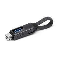 Cable USB para Llavero 3 en 1, Cable de Carga Rápida con Pantalla LED Magnética, Magnético N52, Cargador OTG de Teléfono a Teléfono para Todos los iPhone