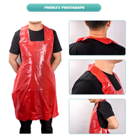 Vente en gros tablier jetable pour coloration des cheveux hot pot barbecue maison cuisine tablier en PE imperméable et anti-taches