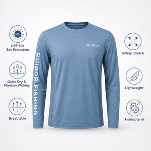 <span class=keywords><strong>Camisas</strong></span> <span class=keywords><strong>de</strong></span> <span class=keywords><strong>Pesca</strong></span> Personalizadas OEM para Hombre, <span class=keywords><strong>Camisas</strong></span> <span class=keywords><strong>de</strong></span> <span class=keywords><strong>Pesca</strong></span> con Protección Solar UPF 50, Manga Larga, Secado Rápido, Transpirables, para Actividades al Aire Libre - Product Image 3