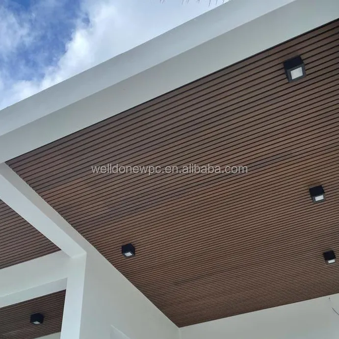 Außenwandplatte WPC-Bekleidung für Außendekoration wetterfeste Außenwandplatten
