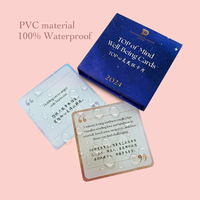 Cartes d'affirmation personnalisées en plastique PVC texte multilingue étanche pour la pleine conscience et les soins personnels