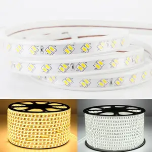 110V 220V Điện Áp Cao 2835 5050 5730 Led Strip Linh Hoạt Điện Cắm Không Thấm Nước LED