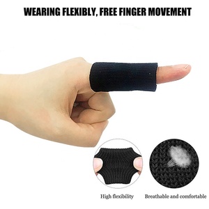 Finger Sleeves Protectors <strong>Splints</strong> Thumb Finger Brace Support 100% Nylon Breathable Elastic Lightweight Unisex for Finger - Product Image 4