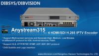 Anystream315 8 en 1 HD-SDI FHD 1080P H265/H264/MPEG-4 MP2/AAC/AC3 M3U HLS/HTTP/RTMP/RTSP/SRT Puertos Ethernet Gigabit Duales para