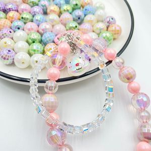 Perles acryliques colorées plaquées UV, perles disco, breloques DIY pour téléphone, porte-clés de voiture, accessoires de fabrication de bijoux, vente en gros - Product Image 3