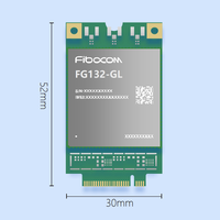 Fibocom FG132 5G RedCap Módulo IoT Modo dual 5G4G Bandas globales 226Mbps Enlace descendente Paquete LGA Solución industrial