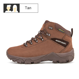 Meilleures bottes de randonnée en cuir imperméable de qualité supérieure, bottes de trekking durables à adhérence, unisexe, chaussures d'extérieur automne/<span class=keywords><strong>hiver</strong></span>/été, semelle intermédiaire en EVA - Product Image 5