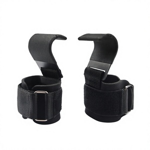 Correa de soporte de muñeca de neopreno ajustable, ganchos de levantamiento de pesas de acero resistente, logotipo personalizable, entrenamiento de gimnasia para culturismo - Product Image 1