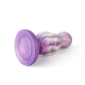 Mainan seks fantasi silikon cair XXXL Monster g-spot <span class=keywords><strong>Anal</strong></span> Stretcher Dildos tentakel gurita ungu Butt Plug untuk wanita orgasme - Product Image 4