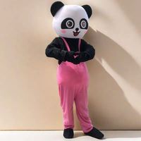 Costume de Mascotte Panda en Peluche Longue - Cool, Unisexe, Adulte, Inspiré des Films et de la Télévision, Idéal pour les Carnavals