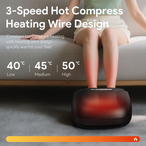 Electric <b>Foot</b> <b>Massager</b> Black Semi-Enclosed With Heat And Kneading For Home Use - Product Image 4