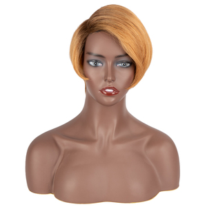 Vente en gros 100% vierge blonde dentelle perruque avec des couleurs de surbrillance partie incurvée Remy cheveux brésiliens pour les femmes minimum de commande 1 pièce - Product Image 5