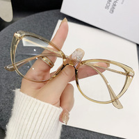Léopard mode femmes hommes lunettes cadres 2024 mode Anti Blue Ray lunettes clair TR90 optique violet rayures cadre lunettes