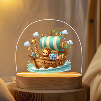 Veilleuse personnalisée artisanale pour enfants en forme d'animal, lampe en acrylique avec nom personnalisé, décoration moderne pour la maison, chambre de bébé et d'enfant, Saint-Valentin