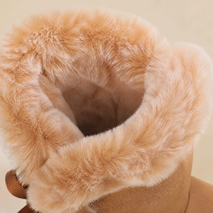 Bottes <span class=keywords><strong>de</strong></span> <span class=keywords><strong>neige</strong></span> hiver 2026 pour enfants, fourrées avec pompon et nœud, fermeture éclair latérale, pour petites filles, chaussures chaudes doublées en peluche pour enfants - Product Image 2