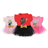 Robes pour chiens en polyester de haute qualité, à deux pattes, imprimées colorées et adorables