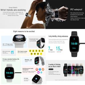 2024 nuevo reloj inteligente Z139 1,83 pulgadas completamente táctil foto remota pulsera inteligente impermeable deporte Fitness reloj inteligente 2024 - Product Image 2