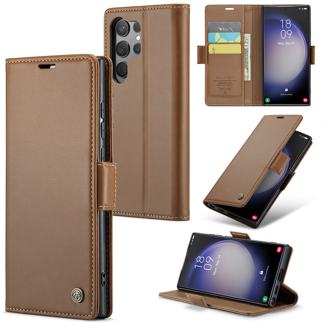 CaseMe Business Phone Case for Samsung Note10plus Note20 Ultra Wallet Flip Case Cell Phone Accessories for Samsung S23Ultra Case