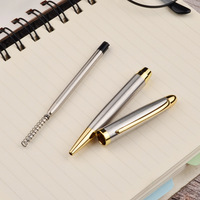Logotipo personalizable Slim Signature Executive Metal Twist Matte Black Bolígrafo 1,0mm Ancho de escritura Diseño simple