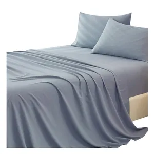 Seafarers Bedsheet Design Bedding Set Plain Dyed Plaid Style Woven Technique Solid Pattern Grade